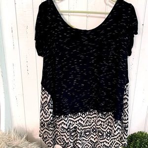 Xhilaration mixed print baggy tshirt